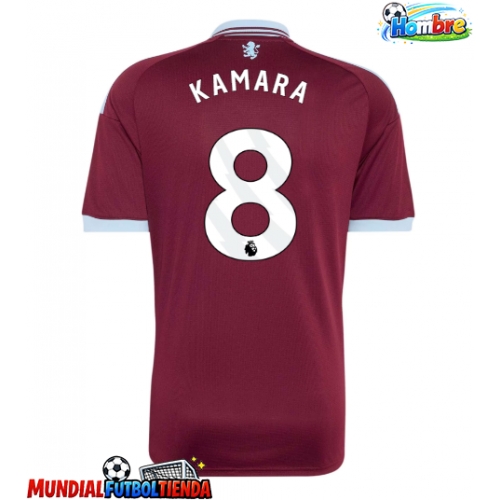 Camiseta Aston Villa Boubacar Kamara #8 Primera Equipación Replica 2026-27 mangas cortas